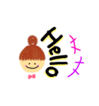 happy girl stamp（個別スタンプ：6）