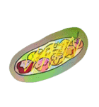 ユニークな食べ物の絵（個別スタンプ：6）