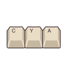 PCキーボード（英語の略語）（個別スタンプ：22）