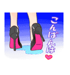 ヒール女子（個別スタンプ：4）