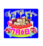 7月の誕生日ケーキスタンプ【全日分】ver.2（個別スタンプ：6）