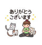 ヨガ with Cats 5（思いやり言葉＆敬語)（個別スタンプ：5）