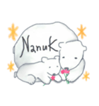 親子絵本専門店NanuK ほっこりシロクマ親子（個別スタンプ：28）