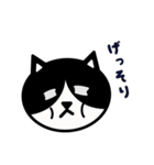 かわいい黒白猫の顔1（個別スタンプ：20）