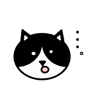 かわいい黒白猫の顔1（個別スタンプ：26）
