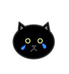 かわいい黒猫の顔（個別スタンプ：17）