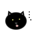 かわいい黒猫の顔（個別スタンプ：26）