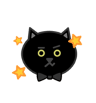 かわいい黒猫の顔（個別スタンプ：35）