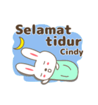 Cute rabbit stickers name, Cindy（個別スタンプ：8）