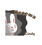 Cute rabbit stickers name, Cindy（個別スタンプ：29）