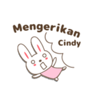 Cute rabbit stickers name, Cindy（個別スタンプ：31）