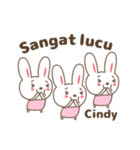 Cute rabbit stickers name, Cindy（個別スタンプ：37）