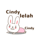 Cute rabbit stickers name, Cindy（個別スタンプ：39）