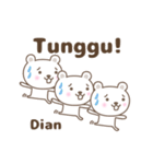 Cute bear stickers name, Dian（個別スタンプ：12）