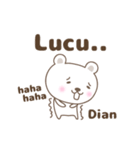 Cute bear stickers name, Dian（個別スタンプ：18）