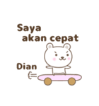 Cute bear stickers name, Dian（個別スタンプ：23）