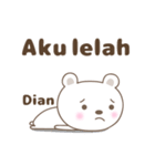 Cute bear stickers name, Dian（個別スタンプ：30）