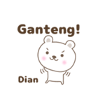 Cute bear stickers name, Dian（個別スタンプ：39）