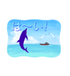 イルカと水滴文字（日本語版）（個別スタンプ：33）