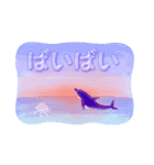 イルカと水滴文字（日本語版）（個別スタンプ：40）