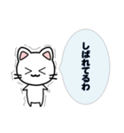 北海道弁のしろねこちゃん（個別スタンプ：1）