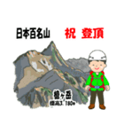 日本百名山 登山男子 北ア 緑 1004（個別スタンプ：20）