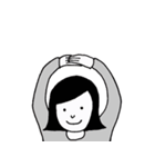 しんぷるな感じの女の子（個別スタンプ：5）