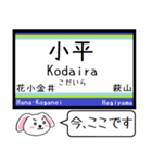 私鉄(拝島,多摩湖,国分寺他)今この駅だよ！（個別スタンプ：1）