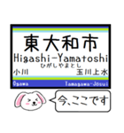 私鉄(拝島,多摩湖,国分寺他)今この駅だよ！（個別スタンプ：4）