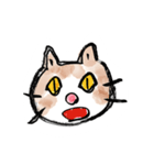 ほんわかゆるゆる水彩にゃんこ。（個別スタンプ：3）