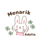 Cute rabbit stickers name, Adelia（個別スタンプ：28）