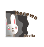Cute rabbit stickers name, Adelia（個別スタンプ：29）
