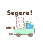 Cute rabbit stickers name, Adelia（個別スタンプ：33）