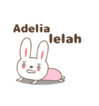 Cute rabbit stickers name, Adelia（個別スタンプ：39）