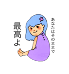 肯定ガール（個別スタンプ：6）