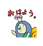 かたつむりのらくがきスタンプ（個別スタンプ：10）