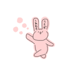 幸せうさぎと無理ねこ（個別スタンプ：1）