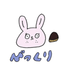 いつもおなじ顔のうさぎ（個別スタンプ：1）