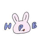 いつもおなじ顔のうさぎ（個別スタンプ：18）