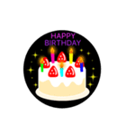 動く☆1歳〜20歳の誕生日ケーキ（個別スタンプ：1）