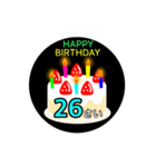 動く☆21歳〜40歳の誕生日ケーキ（個別スタンプ：6）