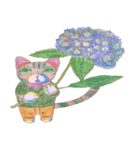 ニャンコとお花（個別スタンプ：4）