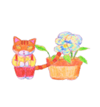 ニャンコとお花（個別スタンプ：7）