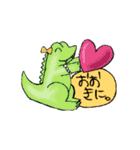 ワニ丸ワニ佳（個別スタンプ：2）