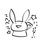 感情豊かなゆるうさ。（個別スタンプ：3）