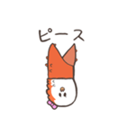 カニのむき美ちゃん1（個別スタンプ：1）