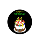 動く☆41〜60歳の誕生日ケーキ、バースデー（個別スタンプ：5）