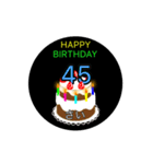 動く☆41〜60歳の誕生日ケーキ、バースデー（個別スタンプ：9）