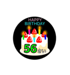 動く☆41〜60歳の誕生日ケーキ、バースデー（個別スタンプ：20）