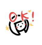 女の子のゆる顔（個別スタンプ：1）